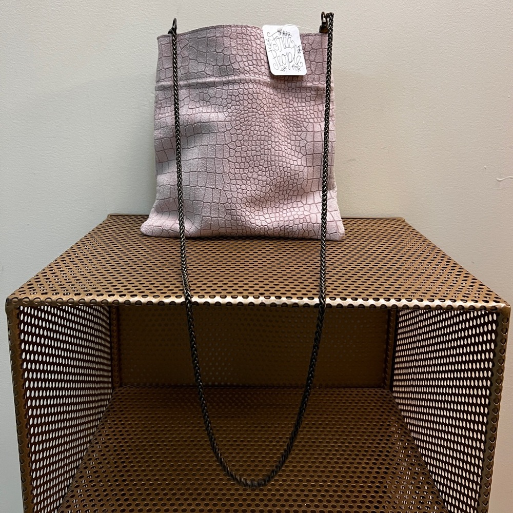 Free People Rustic Pink Suede Cross-body Bag